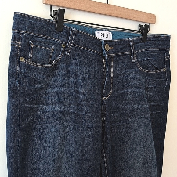 PAIGE Womens 32 Jimmy Jimmy Skinny Cropped Jeans Dark Denim Casual Classic - Picture 4 of 8